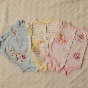 3 First Moments sunsuits for baby girl